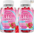 Lutein and Zeaxanthin Supplements, Lutein Gummies with Zeaxanthin,Vitamins A, C, E, Bilberry, Astaxanthin for Vision Health & Eye Strain, Sugar-Free/Vegan, Raspberry Flavor 120 Count