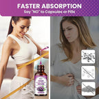 Liquid Iron Supplement for Women, Men & Kids - Liquid Iron Drops with Folate, Vitamin C, B6, B12 for Anemia, Red Blood Cell, Energy Support - Grape Flavor, 2 Fl Oz
