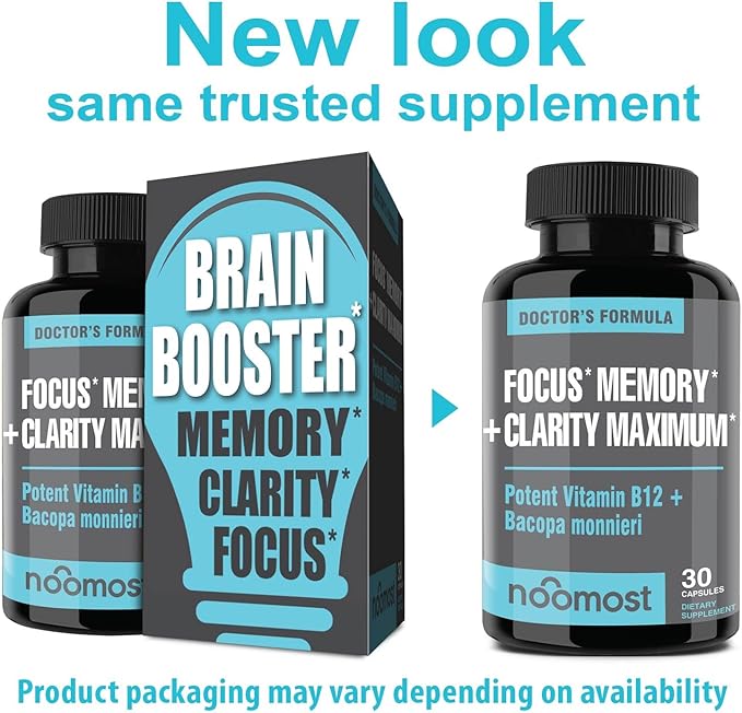 Brain Supplement / Brain Booster Supplement for Focus, Memory, Clarity, Energy Work as Caffeine Brain Booster/ Brain Supplements for Memory & Focus for Brain Fog, Brain Boost & Brain Support (Pack 1)