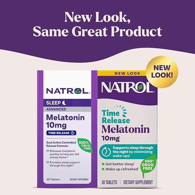 Natrol Sleep Advanced Melatonin Time Release Tablets, Nighttime Sleep Aid