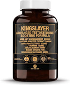 Kingslayer: 7-in-1 Testosterone Booster for Men w/KSM-66, Fadogia, Suma Root, L-Theanine, Zinc, Boron, Magnesium – Muscle, Energy, Libido & Focus