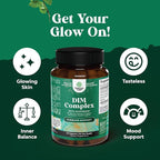 Pure DIM Supplement for Men with Bioperine - DIM Estrogen Blocker for Men for Hormone Balance & Prostate Health - Diindolylmethane Testosterone Complex with Broccoli Florets - 60 Count