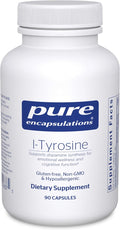 Pure Encapsulations L-Tyrosine - Amino Acid Supplement - for Brain Support, Dopamine & Thyroid Function* - Vegan & Non-GMO - 90 Capsules