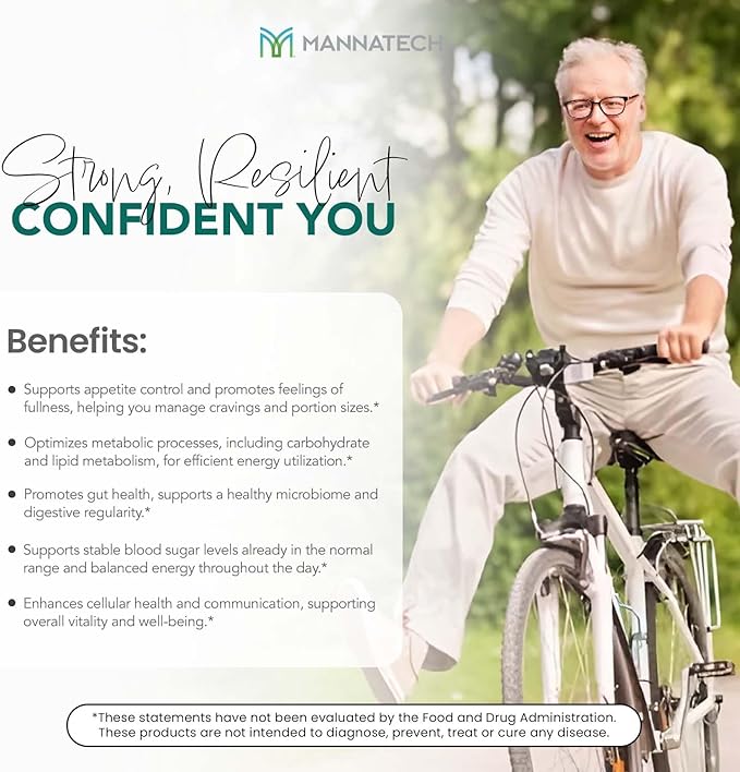 Mannatech - TruHealth Satiety - Encourages Mindful Eating & Balanced Habits, Gut Health Formula with MetaboBiome Blend & Chromium - 60 Capsules
