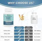 inGreens Liposomal NAD+ Supplement 1800 mg with Nicotinamide Riboside, Trans-Resveratrol & Trimethylglycine – NAD+ Nutrient Support Formula, High-Potency Liposomal Softgels, 120 Count