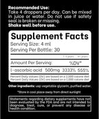 Think Above High Potency Liquid Vitamin C Drops – 500 mg Immune Support Supplement for Adults & Kids – Easy Absorption, 4 fl oz (120 ml) Vitamin C Liquid Formula