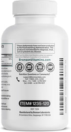 Bronson Magnesium Glycinate 400mg Extra Strength, Vegetarian, Chelated for Absorption Gentle on The Stomach, Non-GMO, 120 Tablets