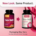 Jarrow Formulas® Toco-Sorb Cardiovascular Health and Brain Function Support, High Absorption Formula, Tocotrienol-Tocopherol Complex and Vitamin E, 60 Softgels, 30 Day Supply