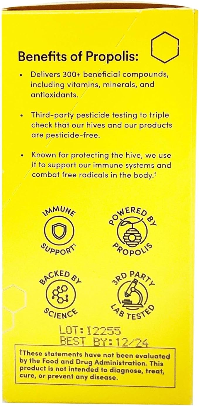 Beekeepers Naturals Liposomal Propolis with Vitamin C 12 Count, 0.27 FZ