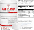 Silver Fern Gut Repair - Digestive Health Supplement Powder - L-Glutamine, Curcumin, Zinc & Ascorbic Acid (2 Tubs - 60 Servings)