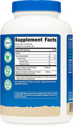 Nutricost Fiber Capsules with Prebiotic Fiber Supplement 300 Capsules - Made with Organic Psyllium Husk & Organic Jerusalem Artichoke, 60 Servings, Gluten Free, 3 G Per Serving