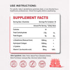 Glutathione Collagen Gummies, Collagen Gummies with Vitamin C, Glutathione Supplement for Women, Hair Skin Nails Muscle & Joint, Anti-Aging, Vegan, Sugar Free, Strawberry Flavor, 60 Count