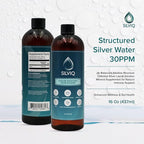 Structured Silver Water 30PPM - ph Balanced Alkaline Structure Silver Liquid Solution Mineral Supplement for Natural Immune Support - Enhanced Wellness & Gut Health - 16 Oz (437ml)