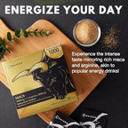 DAIKEN Peruvian Maca Root Powder Extra Strength 15,000 mg, Gelatinized Black, Red, Yellow Maca Blend with L-Arginine (2,500 mg) for Men and Women, Superior Absorption, Vegan, Lab Tested - 22 Packets