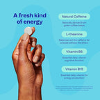 Neuro Energy & Focus Gum - 40mg Natural Caffeine Gum & Nootropic Energy Supplement with L-Theanine & B Vitamins - Sugar Free, Vegan - Peppermint, 90ct