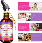Liposomal Kids Saffron Drops – Organic Saffron Extract Liquid with Holy Basil, Passion, L-Theanine for Focus, Energy Support, Well-Being, Easy to Take Saffron Supplements for Kids, Vegan, 2 FL OZ