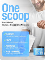 Bovine Colostrum Powder for Women &Men Source of IgG & IgA Grass-Fed, Pure Bovine Colostrum for Gut Health, Immune Support, Muscle Recovery & Wellness, Unflavored - 3.17 Oz - 60 Servings (Made in USA)