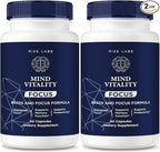 rize labs Mind Vitality Focus Brain Supplement, Official Mind Vitality to Boost Focus and Concentration & Avoid Mid-Afternoon Fatigue, Mind Vitality Advanced Formula (120 Capsules) (Pack of 2)