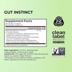 HUM Gut Instinct Daily Probiotics for Women and Men, Digestive Health, Lactobacillus, Bifidobacterium Strains for Immune Support, Probiotic Supplement for Healthy Gut Diversity, 30 Capsules