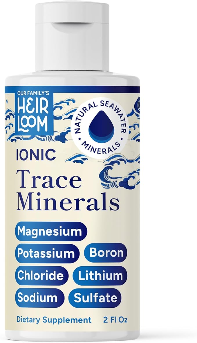 Trace Mineral Drops – Liquid Ionic Trace Minerals Supplement for Daily Hydration & Electrolyte Balance, Unflavored Electrolyte Drops for Water