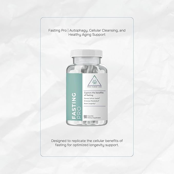 Fasting Pro NAD | NMN + Trimethylglycine (TMG) + Spermidine 12-Ingredient Formula for Autophagy, Cellular Cleansing, and Healthy Aging Support-90 Capsules