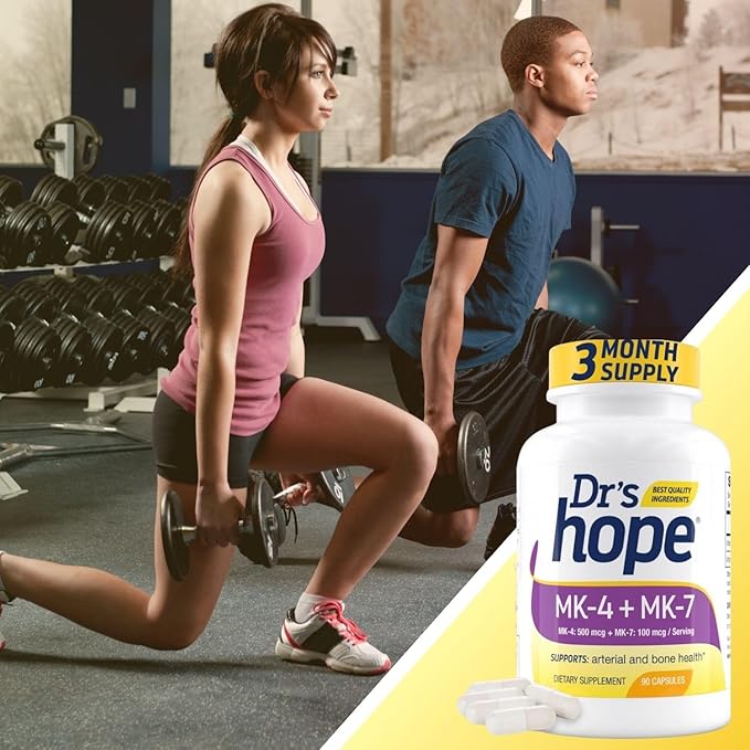 Natural Vitamin K2 MK4 & MK7 | 600 Mcg High Potency Dual Action for Bone Strength & Heart Health - Made in USA Backed by 30+ Years - Kosher & cGMP Certified, Non-GMO - 3 Month Supply