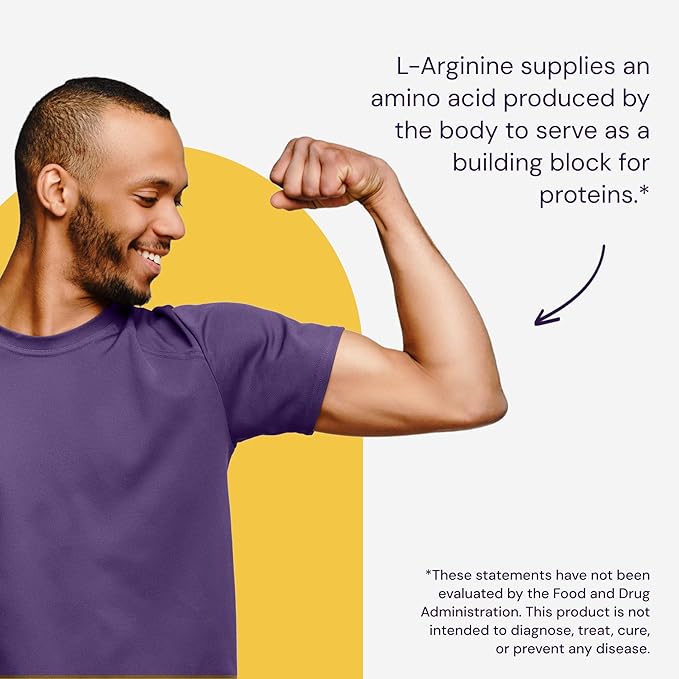 Healthy Origins L-Arginine Powder 5,000 mg per Serving, 10.6 oz (300g) - American-Made USP Grade Amino Acid, Nitric Oxide Precursor Supports Heart Health, Sports Recovery & Performance - 60 Servings