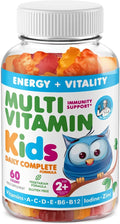 DR. MORITZ Kids Multivitamin Gummies 14 Essential Vitamins Daily Supplement for Ages 2+ Vitamin ACDE Vegetarian B6 B12 Zinc Biotin Gummy Multivitamins for Children- (60 Count)