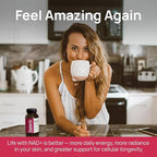NAD+ Supplement for Women - NMN Alternative with β-NAD+, Trans-Resveratrol, CoQ10, D-Ribose - Promotes Cellular Renewal, Energy, and Radiant Skin Health - 60 Capsules Advanced