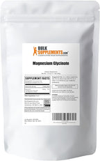 BulkSupplements.com Magnesium Glycinate Powder - Magnesium Glycinate 300mg, Highly Absorbable - Gluten Free, 2.2g per Serving, 500g (1.1 lbs) (Pack of 1)