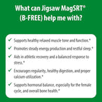 Jigsaw Health MagSRT (B-Free) | Premium, Organic, Slow Release Magnesium Supplement | Active, Bioavailable Magnesium Malate Tablets | 60 Tablets | 15 Servings