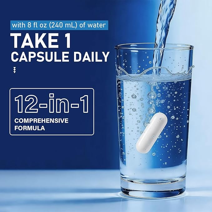 12 in 1 Magnesium Complex, Magnesium Supplement 1000mg with Glycinate, Citrate, Malate, L-Threonate,Taurate, Sleep Support, Third-Party Tested, Vegan & Easy to Swallow，90 Days Supply