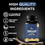 AMU NUTRITION Shilajit Gummies for Men & Women with Maca Root & Black Cohosh (60 Count (Pack of 1), Maca Root & Black Cohosh)