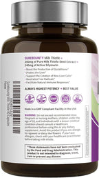Milk Thistle, Concentrated Seed Extract with 80% Silymarin, Liver Cleanse Detox for Men + Women, Once Daily, 90 Veggie Caps