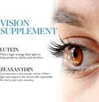Nutri-Rich Eye Health Supplement with Lutein and Zeaxanthin, Vision Support, Vitamin C, Vitamin E, Healthy Support Vision, 60 Softgels, No Artificial Additives, 2 Month Supply