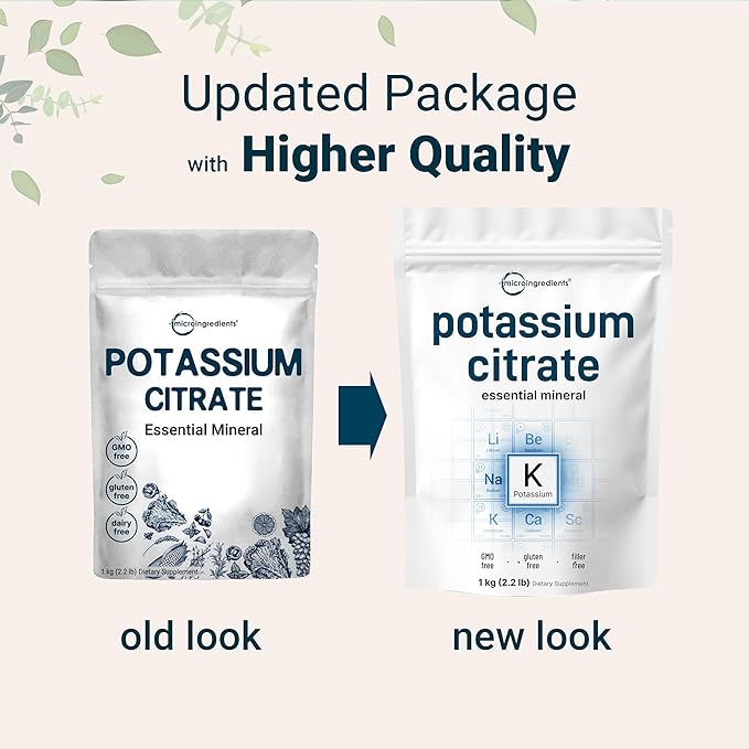 US Origin Potassium Citrate Powder, 1 KG (35 Ounce) | Essential Hydration Electrolyte Supplement | Vegan Friendly