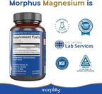 Morphus Magnesium Bisglycinate Chelate 300mg Supplement | 60 Capsules | Helps Women with Perimenopause & Menopause Symptoms | Restful Sleep, De-Stress, Relaxes Muscles & Nerves | Fast Absorption