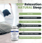 Dr.K&C SleepZen7 Sleep Supplement – All Natural Botanical Plant Sourced 1200 mg 200 Veggie Capsules Sleeping Support Organic Tart Cherry Valerian Root Extract No Filler Non GMO 2pk