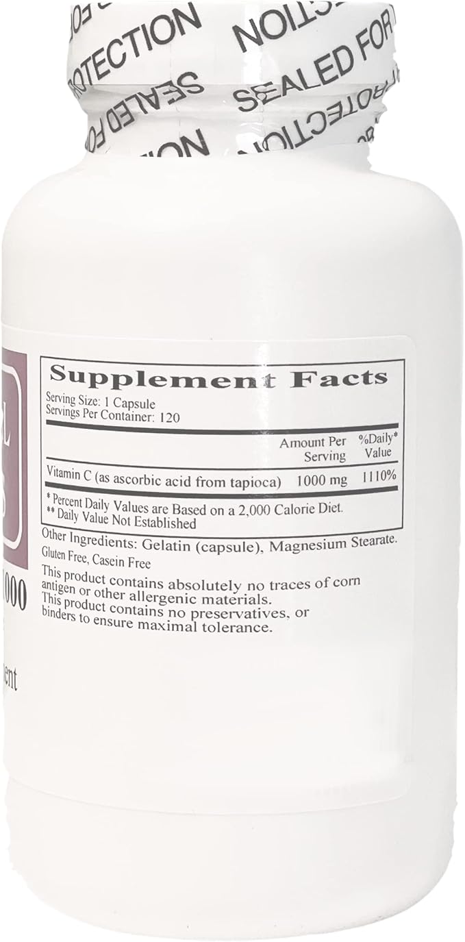 Ecological Formulas Vitamin C from Tapioca for Sensitive Stomachs Convenient 2-Pack