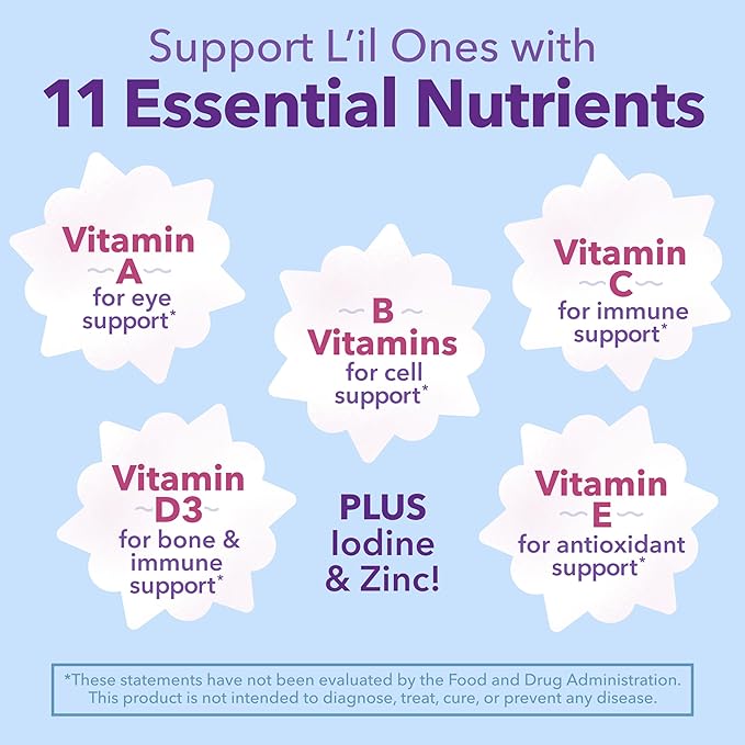 L'il Critters Frozen Daily Kids Multivitamin Gummies Assorted Berry Flavors for Ages 2+ Toddlers and Kids, Disney Multivitamin Gummies with 11 Essential Nutrients, 95-190 Day Supply, 190 ct