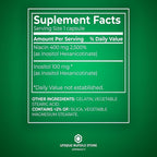 Niacin Flush Free 500mg – 60 Capsules, Vitamin B3 Niacinamide Supplement, Nicotinamide 500 mg, B3 Vitamins for Men and Women, Gluten Free (Pack of 2)