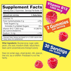 WellYeah Vitamin B12 1000mcg Gummies (2 Pack) - for Energy, Mood, Metabolism and Immune System Support - Vegan Friendly and Gluten-Free, GMO Free and Doctor Recommended - 60 Gummies