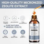 Zeolite Drops for Adults and Kids – 99%+ Pure Natural Zeolite clinoptilolite, with Vitamin B, Probiotic Blend, Vegan, Non-GMO - Supports Immune Health, Supplement Energy and Attention - 2 Fl Oz