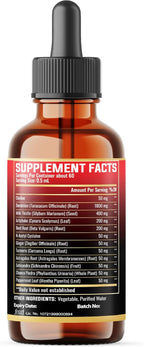 12in1 Dandelion Root Liquid Extract with Milk Thistle, Artichoke Extract, Turmeric, Beet Root, N-Acetyl Cysteine and 6 More Herbals - 1 Fl Oz - 60 Days Supply