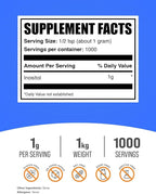 BulkSupplements.com Inositol Powder - Inositol Supplement, Vitamin B8 Supplement - Unflavored & Gluten Free, 1g per Serving, 1kg (2.2 lbs) (Pack of 1)