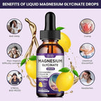 Magnesium Glycinate Supplement, Magnesium Liquid Drops with Magnesium Glycinate 500mg Vitamin B6, Ashwagandha, L - Theanine, Chamomile -Support Stress Relief, Bone, Muscle, Mood Vegan (Pack of 2)