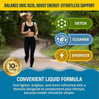 Rejuvica Health Uricel - Advanced Uric Acid Support & Cleanse Supplement - Liquid Delivery for Better Absorption - Tart Cherry, Chanca Piedra, Celery Seed, Turmeric & More!