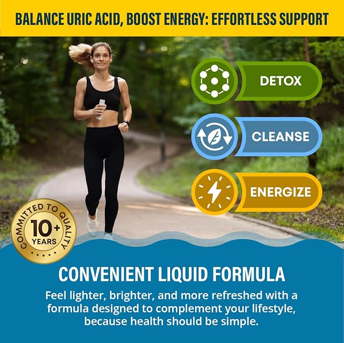 Rejuvica Health Uricel - Advanced Uric Acid Support & Cleanse Supplement - Liquid Delivery for Better Absorption - Tart Cherry, Chanca Piedra, Celery Seed, Turmeric & More!