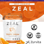 Zurvita - Zeal for Life 30-Day Wellness Bag - Tropic Dream Flavor, Daily Nutritional Supplement for Vitality, Immunity, & Overall Wellness - 420 Grams