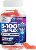 Vitamin B Complex Gummies - Extra Strength Super B Vitamin Gummy with Vitamin C For Immune Support - Energy Support Supplements with Folic Acid, Niacin, B6, B12 & Biotin for Men & Women - 120 Gummies